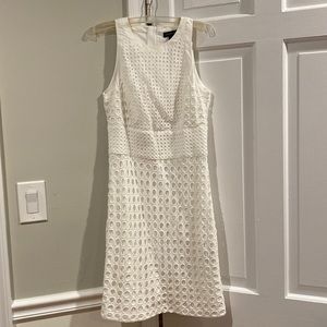 Banana Republic white eyelet shift dress